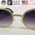 Wood Temple Oval Shape Metal Gold Frame Diamond Bling Rhinestones Ice Sunglasses