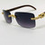 Rimless Square Diamond Glasses Sunglasses Classic Fashion Hip Hop Rap Migos Style