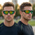 Fashion Men Sunglasses Square Sport Plastic Retro Wrap Shield Single Lens