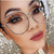 Cat Eye Women Sunglasses Clear Flat Lens Lens Gold Silver Metal Frame Shades Fancy