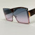 Women Sunglasses Oversized Large Square XL Flat Top Style Elegant Retro New  Luxury Rivet Stud