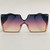 Women Sunglasses Oversized Large Square XL Flat Top Style Elegant Retro New  Luxury Rivet Stud