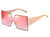 Women Sunglasses Oversized Large Square XL Flat Top Style Elegant Retro New  Luxury Rivet Stud
