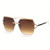 Women's Sunglasses Cat Eye Designer Diamond Cut Lens Oversized Fancy Elegant Rimless