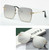 Women's Sunglasses Bee Style New Fashion Moth bug Square Metal Oversize Designer