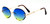 Men's Rimless Gold Frame Sunglasses Old School Vintage Round Diamond Cut Clear Lens  Hip Hop Migos