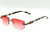 Men's Sunglasses Hip Hop Quavo Migos DIAMOND Rimless Square Frame Clear Lens New