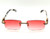 Men's Sunglasses Hip Hop Quavo Migos DIAMOND Rimless Square Frame Clear Lens New