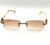 Men's Sunglasses Hip Hop Quavo Migos DIAMOND Rimless Square Frame Clear Lens New