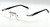 Mens Eye Glasses Clear Lens Rimless Small Reflective Square Silver Frame Fashion Diamond Cut Anti Blue Light Blocking