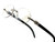 Men's Sunglasses Hip Hop Quavo Migos DIAMOND Rimless Square Frame Brown Lens New Rhine Stone