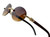 Men's Sunglasses Hip Hop Quavo Migos DIAMOND Rimless Square Frame Brown Lens New Rhine Stone
