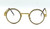 Diamond Buffs Gold Metal Round Migos Rap Hip-Hop Eye Glasses Clear Sunglasses Quevo  Gafas Lentes