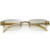 Men's Sunglasses Designer Hip Hop Quavo Migos DIAMOND Rimless Square Frame Clear Lens New Rhine Stone