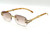Men's Sunglasses Designer Hip Hop Quavo Migos DIAMOND Rimless Square Frame Clear Lens New Rhine Stone