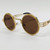 Diamond Buffs Gold Metal Round Migos Rap Hip-Hop Eye Glasses Clear Sunglasses Quevo  Gafas Lentes