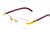 Men Classy Elegant Sophisticated Style Clear Lens Eye Glasses Gold Rimless Frame Gafas Lentes Hip Hop Rapper rimless sunglasses, men's sunglasses, gold sunglasses, wood arm sunglasses, rectangular sunglasses, fashion sunglasses, designer sunglasses, stylish sunglasses, men's accessories, sun protection, driving sunglasses, outdoor sunglasses