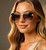 Oversized Luxury Bee Sunglasses Metal Frame Vintage Women Summer Bug Shades Cat Eye Gafas