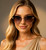 Oversized Luxury Bee Sunglasses Metal Frame Vintage Women Summer Bug Shades Cat Eye Gafas