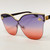 Women's Sunglasses Fashion Cat Eye Gold Frame Big Rimless Lens Metal Bug Bee New Gafas Lentes