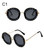 Women Sunglasses Design Fashion Round Fancy Comfortable Flat Lens Bug Moth Bee Gafas Lentes