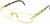 Fashion Rimless Metal Buffs Designer Eyeglasses Square Gold Clear Black Brown Lens Glasses Gafas Lentes