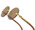 Fashion Gold Metal Frame Rimless Round Hip Hop Style Rapper Design Black Brown Lens Migos Buffs Rap Hip-hop Shades New Hot Sunglasses Gafs Lentes Para  Hombres
