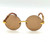 Fashion Gold Metal Frame Rimless Round Hip Hop Style Rapper Design Black Brown Lens Migos Buffs Rap Hip-hop Shades New Hot Sunglasses Gafs Lentes Para  Hombres