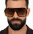Fashion Oversize Flat Mirror Lens Square Large Men's Women's Miami Sunglasses Gafas Lentes De Moda Para Hombres Mujeres