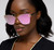 Women's Sunglasses Designer Fashion Moth bug cat Eye Metal Oversize Bee Rimless Gafas Lentes