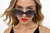 Women's Sunglasses Designer Fashion Moth bug cat Eye Metal Oversize Bee Rimless Gafas Lentes