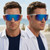Sunglasses Women Mens Oversize Huge Visor Big Shield Mask Half Face Large Mirror