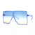 Sunglasses Men Women Oversized Large Oceanic Colors Frame Square Design Celebrity  Shield Big Stylish Retro Betty Style  Flat Top Gafas Lentes Para Mujeres Hombres