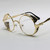 Men Clear Brown Black Eye Glasses Sunglasses Hip Hop Shades Migos Round Gold Thick Metal