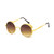 Men Clear Brown Black Eye Glasses Sunglasses Hip Hop Shades Migos Round Gold Thick Metal