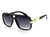 Men Designer Black Lens Sunglasses Hip Hop Shades Aviator Gold Frame Classic Square Style Grandmaster Celebrity Model Gafas Lentes Para Mujer