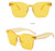 Women Sunglasses Rimless One Piece Flat Lens Square