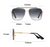 Men Designer Sunglasses Fashion Metal Square Shades Gold Black