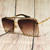 Men Designer Sunglasses Fashion Metal Square Shades Gold Black