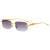 Men's Sunglasses Clear Lens  Hip Hop Quavo Migos Rimless Square Frame