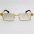 Men's Sunglasses Clear Lens  Hip Hop Rappers Gold Square Frame