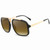 Men Sunglasses Square  Designer Gold Metal Bar  Shades