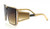 Men Women Designer Sunglasses  Shades Fashion Oversize Large  Flat Lens Metal