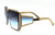 Men Women Designer Sunglasses  Shades Fashion Oversize Large  Flat Lens Metal