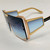 Men Women Designer Sunglasses  Shades Fashion Oversize Large  Flat Lens Metal