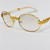 Men's Sunglasses Clear Lens  Hip Hop  Oval Gold Frame Shades