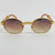 Men's Sunglasses Clear Lens  Hip Hop  Oval Gold Frame Shades