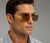 rimless sunglasses, men's sunglasses, rectangle sunglasses, gold sunglasses, fashion sunglasses, designer sunglasses, stylish sunglasses, mens eyewear, sun glasses, gold accent sunglasses, modern sunglasses, casual sunglasses, driving sunglasses