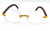 Men's Sunglasses Designer Hip Hop Quavo Migos  Rimless Oval Frame Clear Lens