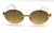 Men's Sunglasses Designer Hip Hop Quavo Migos  Rimless Oval Frame Clear Lens